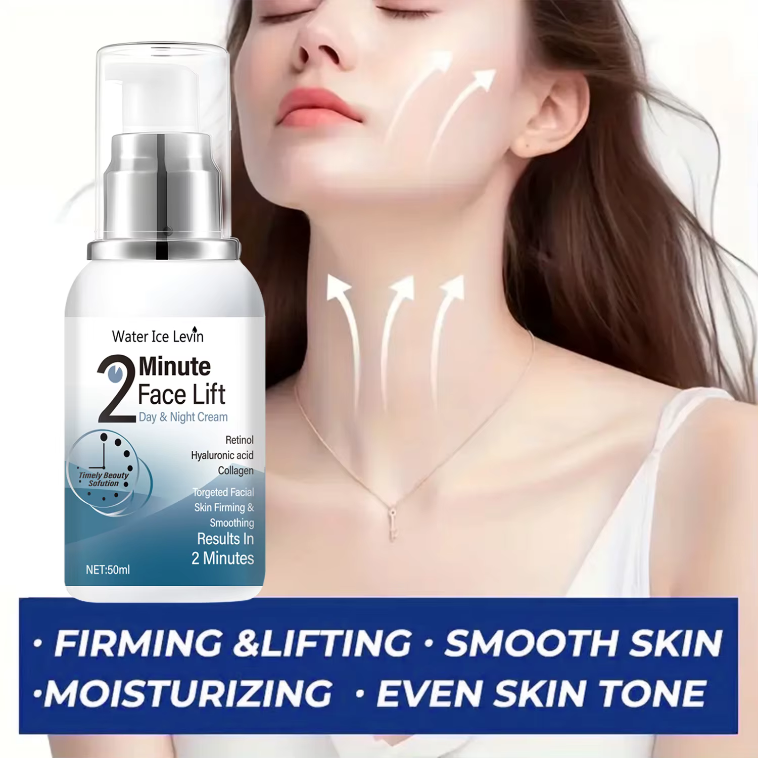 Miracle raffermissant et rajeunissant instantané - Water Ice Levin 2 Minute Face Lift Crème de jour et de nuit 50 ml