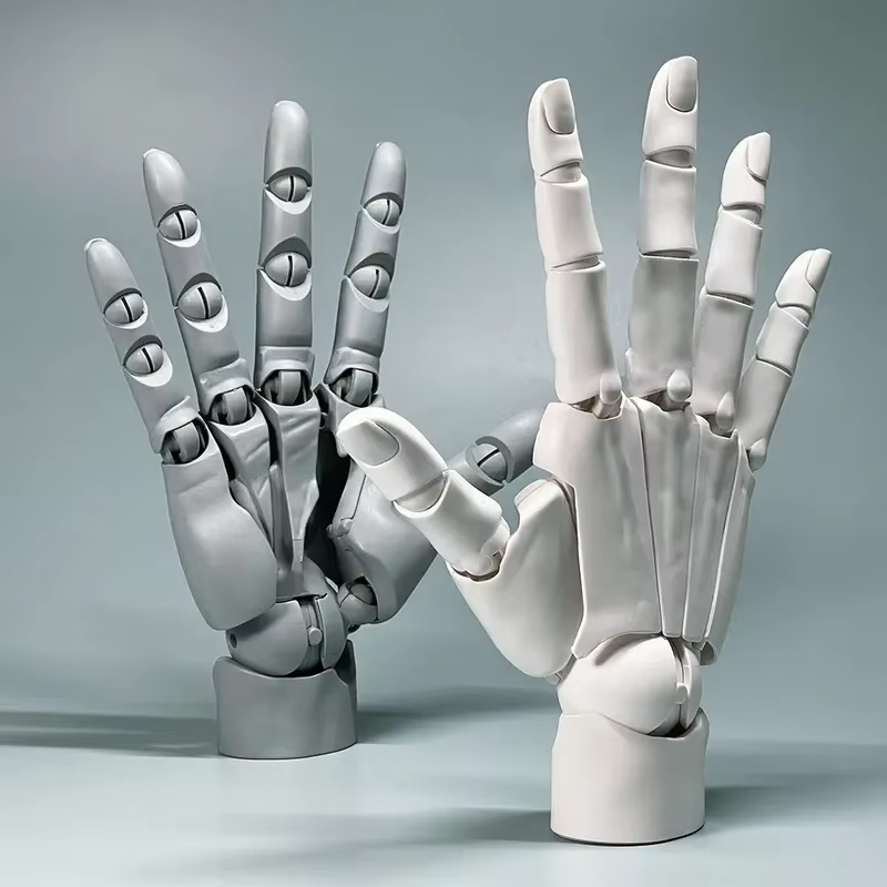 Ensemble de modèles de main articulée à l'échelle 1/1, mains articulées anatomiques exactes gauche et droite pour les figurines d'anime de référence de dessin artistique