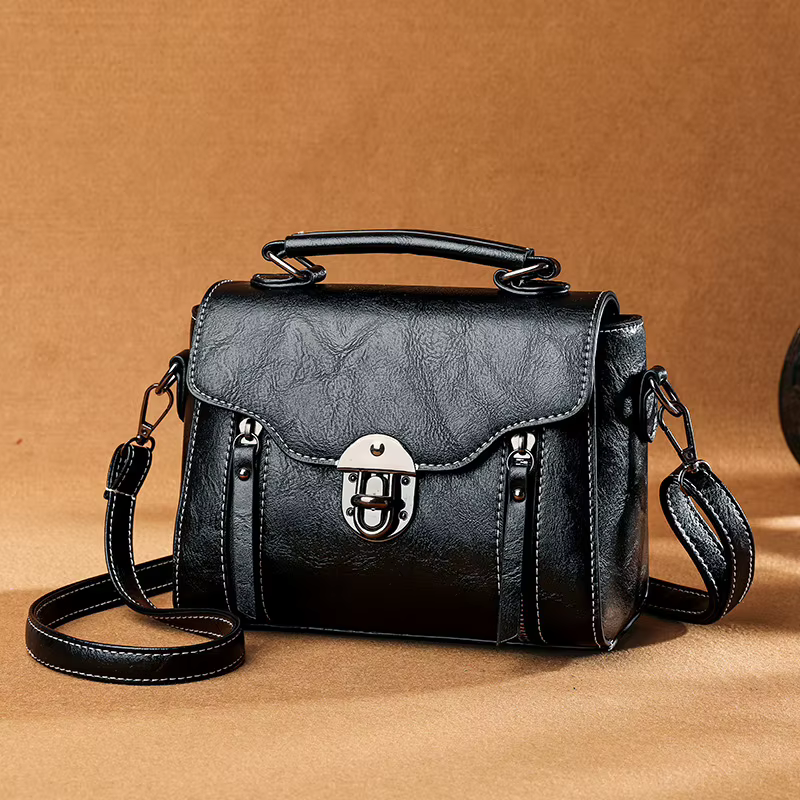 Sac bandoulière rétro tendance pour femme, petit sac carré polyvalent, sac à main et sac à l'épaule, idéal pour le quotidien, en PU souple