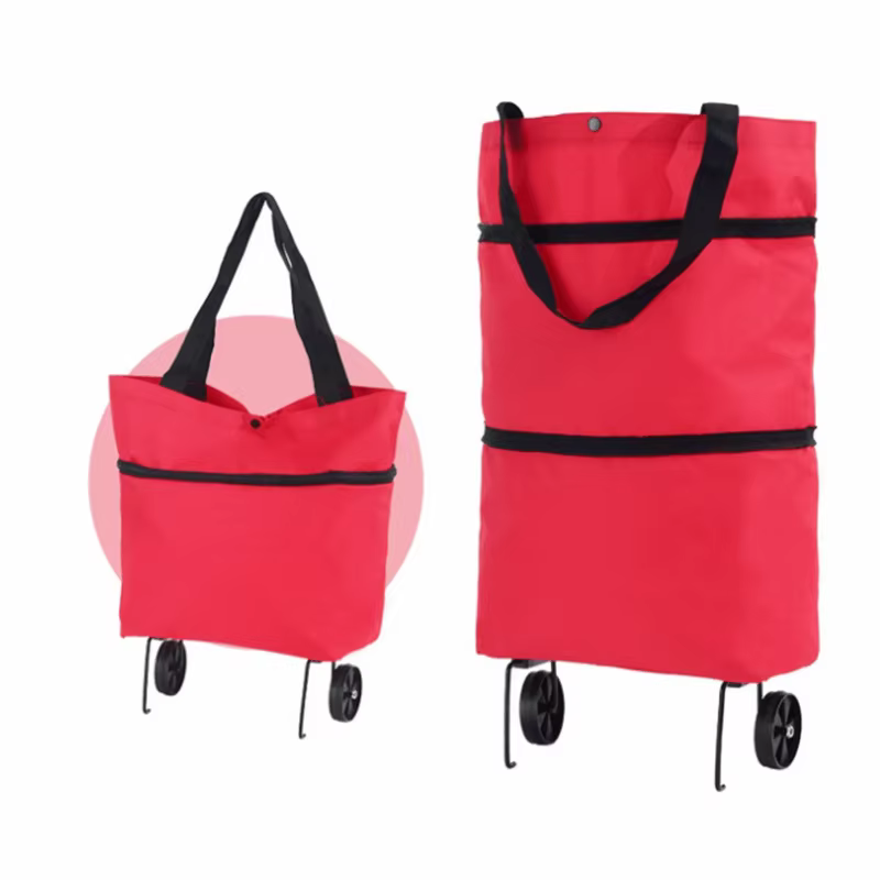Sac à main pliable 1 pièce, petit chariot de courses, grand sac de supermarché, sac portable pour courses avec dessin à la main
