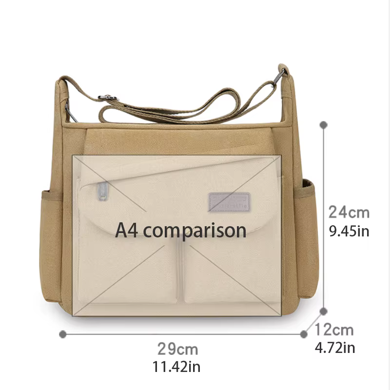 Sac bandoulière pour homme, design multi-poches - Sac à bandoulière grande capacité - Essentiels pour l'extérieur, rangement fonctionnel, pour les trajets en ville