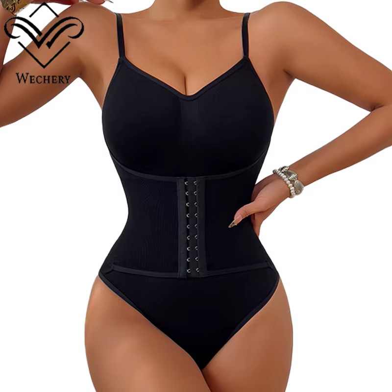 Combinaison amincissante Wechery pour femme avec crochets, réducteur de corps, ventre plat, gaine de taille, vêtements de mise en forme