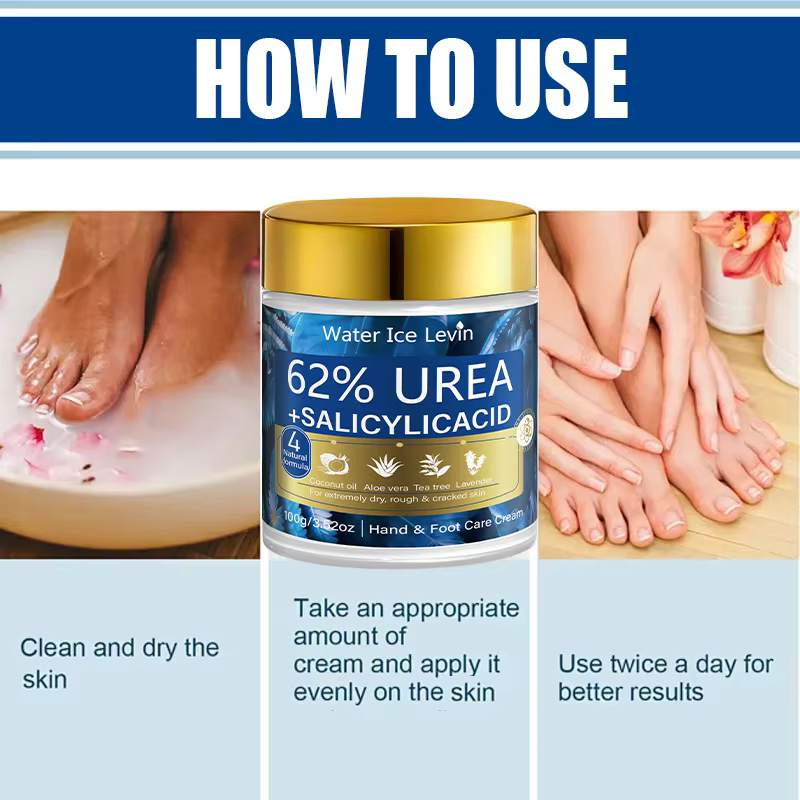 Crème pour les mains et les pieds à l'urée et à l'acide salicylique - Formule naturelle