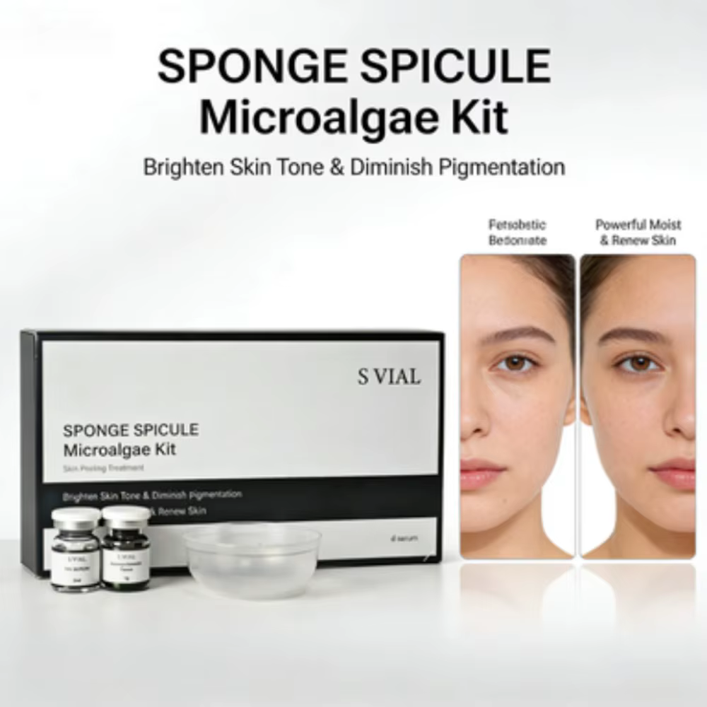 Kit de spicules d'éponge biomicrocristallines S VIAL pour nettoyer les pores