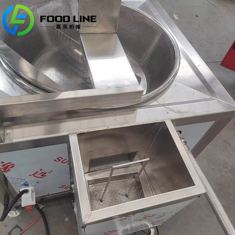 Friteuse électrique industrielle ronde à gaz, pour maïs, beignets, haricots à pain, Machine continue pour la fabrication de pommes de terre et de frites