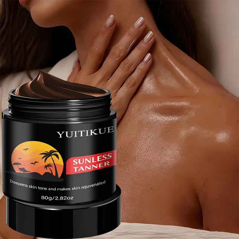 Crème autobronzante naturelle YUITIKUE - Facile à appliquer