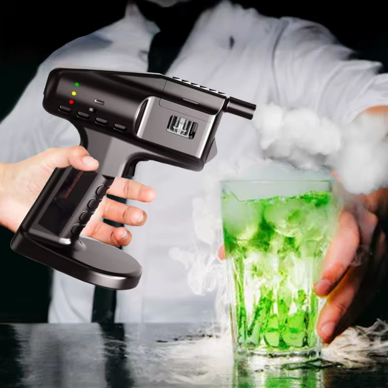 Pistolet à fumée pour cocktail, kit de fumoir à cocktail, fumoir à huile essentielle aux extraits d'herbes, bon pour les aliments fumés et les cocktails