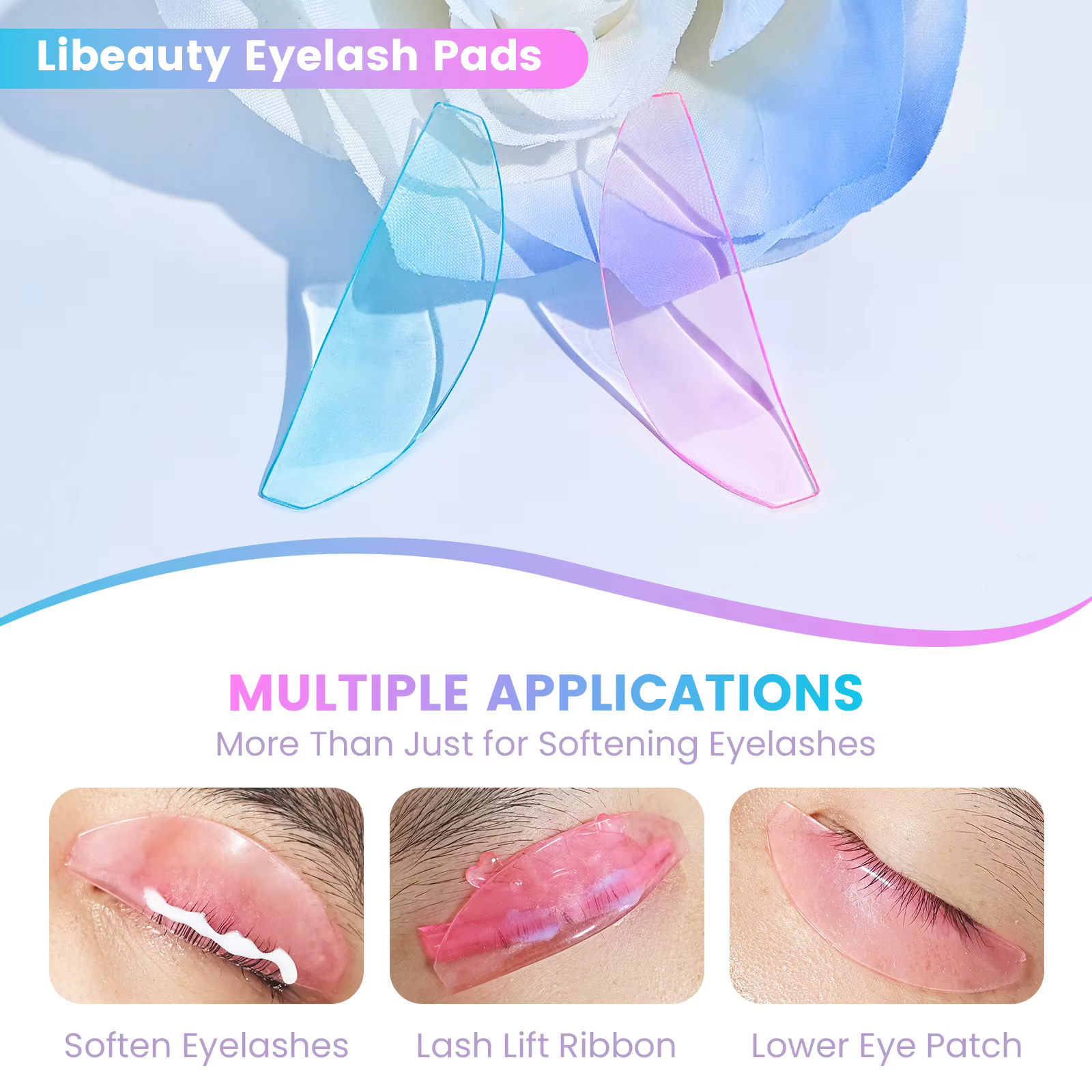 Libeauty 1 paire de tampons adoucissants pour cils