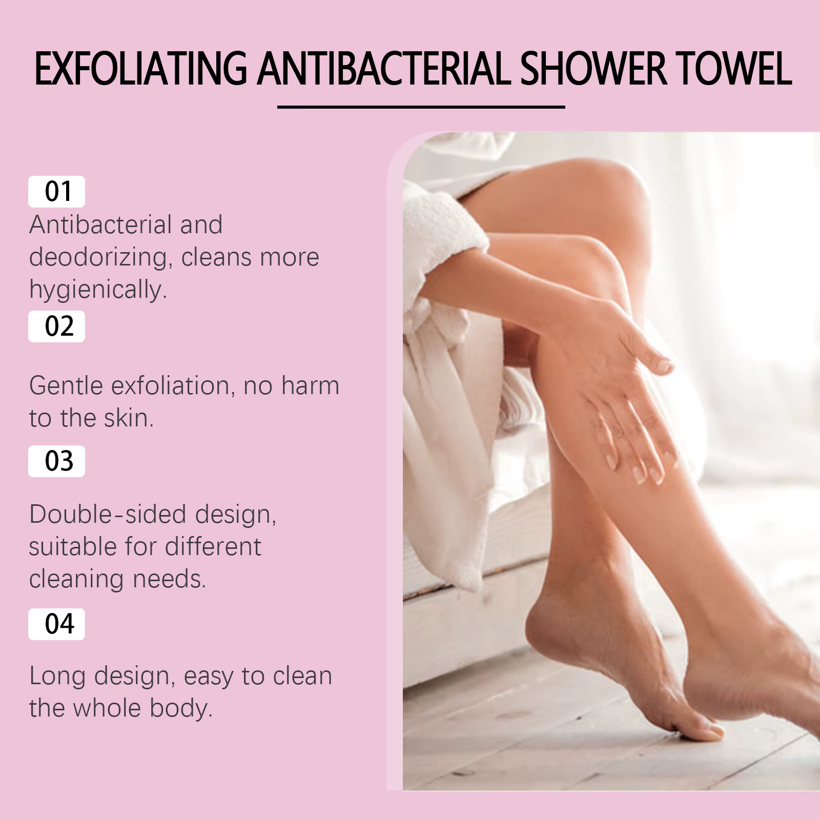 Gant de toilette pour le dos