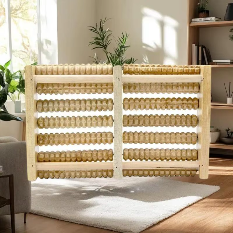 Rouleau de Massage des pieds en bois
