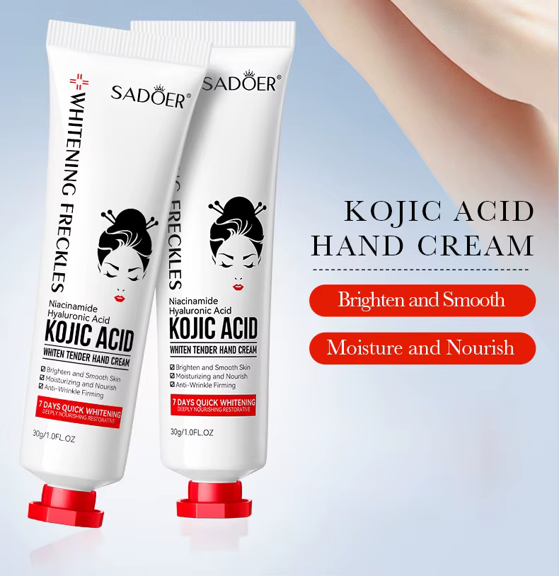 3/5 pièces SADOER acide kojique crème pour les mains hydratant nourrissant éclaircissant