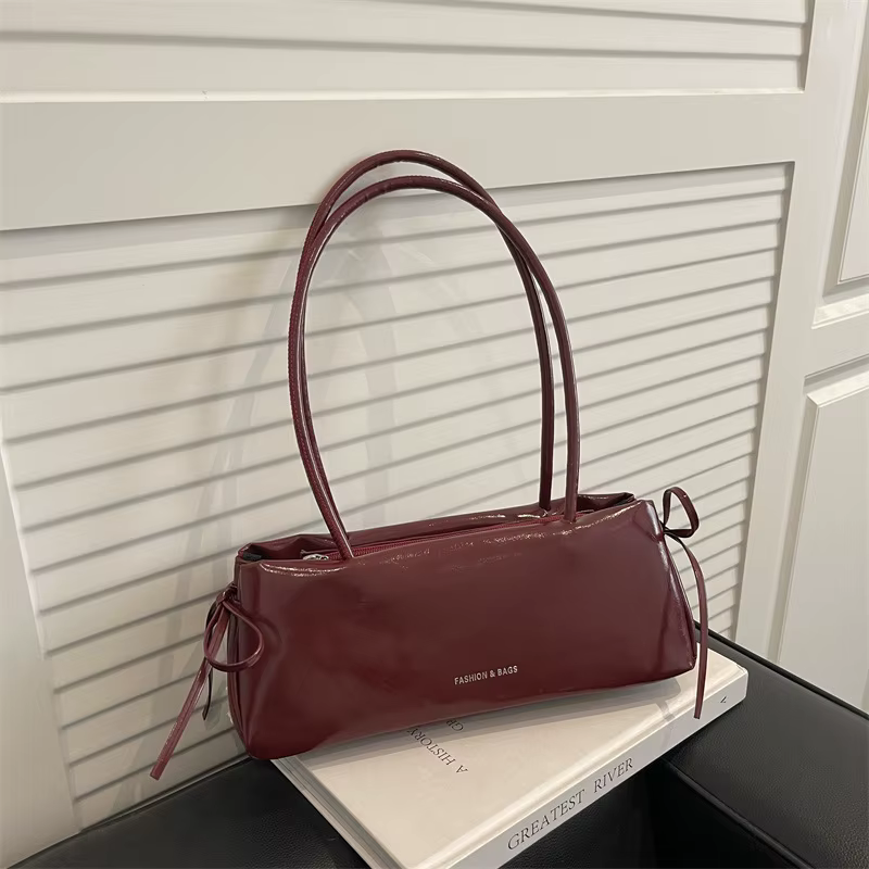 Nouveau sac à main pour femme en PU souple de couleur unie avec nœud, sac à bandoulière, sac sous le bras, sacs de créateurs pour femme, sacs de luxe, Bolsa Feminina