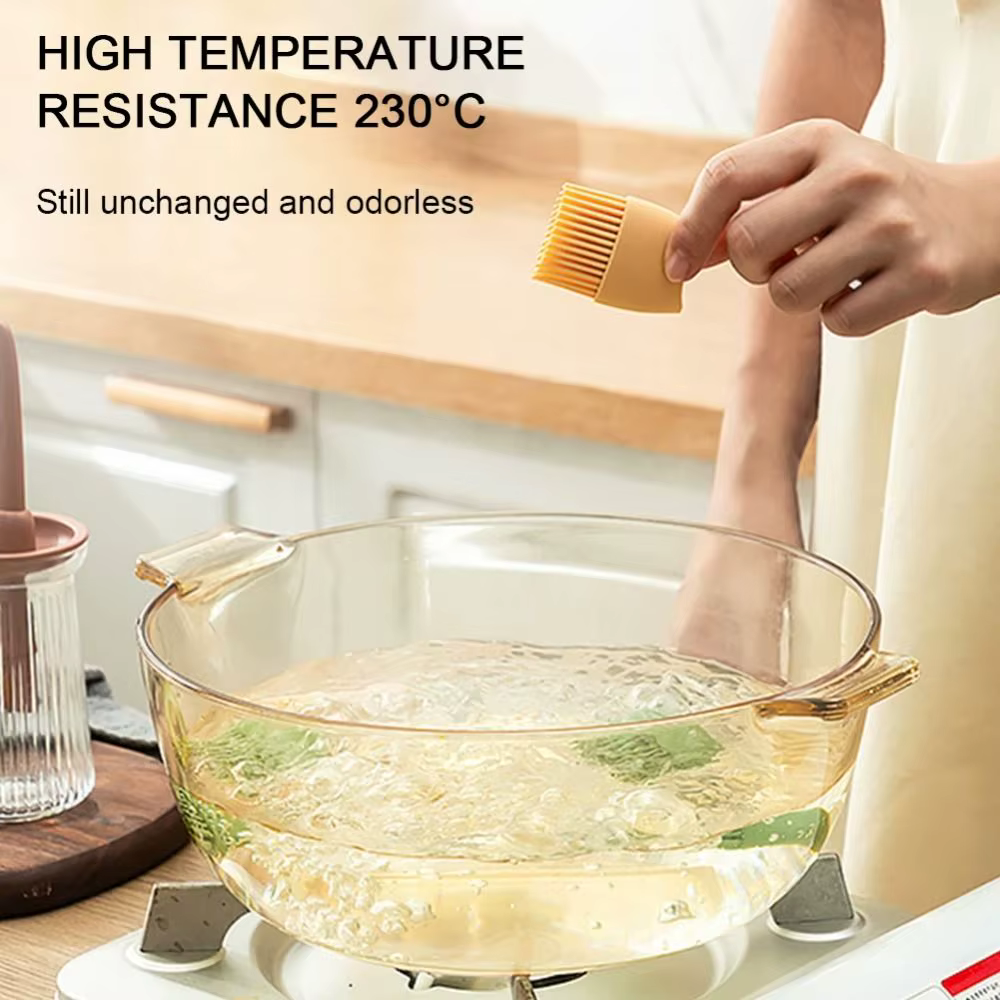 Brosse à huile pour barbecue 3 en 1, résistante à la chaleur, Type fendu, brosse d'application de Sauce, outil de cuisson en Silicone, bouteille distributrice d'huile avec brosse