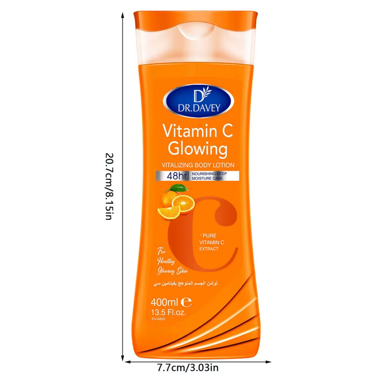 DR.DAVEY VITAMIN C body lotionGrande capacité400MLLotion corporelle hydratante et rafraîchissante Four Seasons