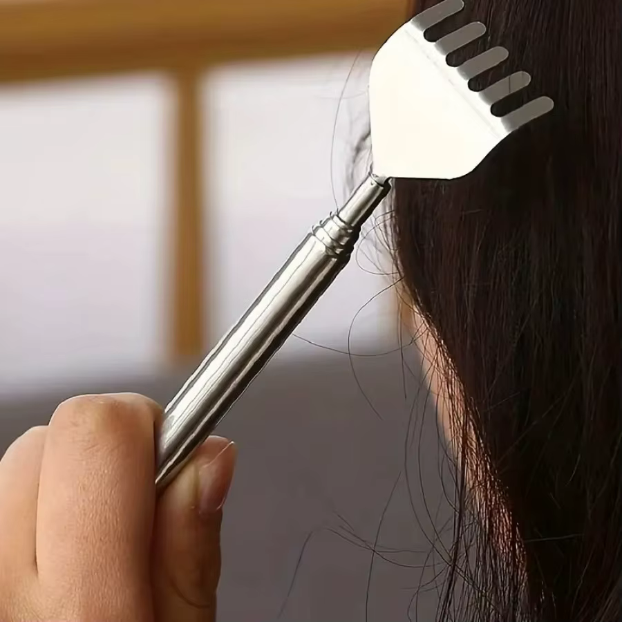Ensemble gratte-dos et masseur de mains : Outil extensible pour le dos + rouleau à billes pour les doigts