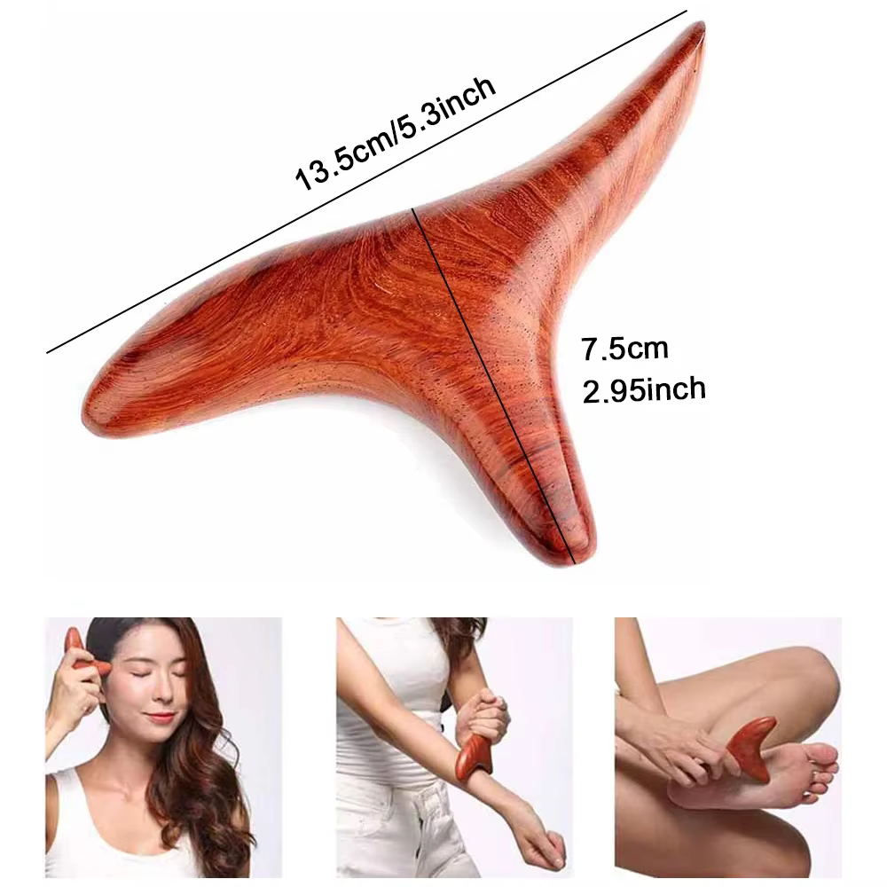 Outil de massage ergonomique en bois pour la réflexologie