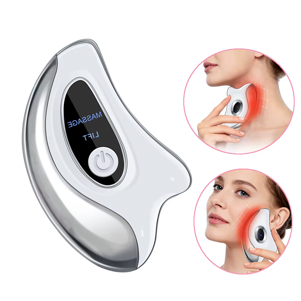 Appareil de Massage Facial LED Guasha pour Lifting et Rajeunissement