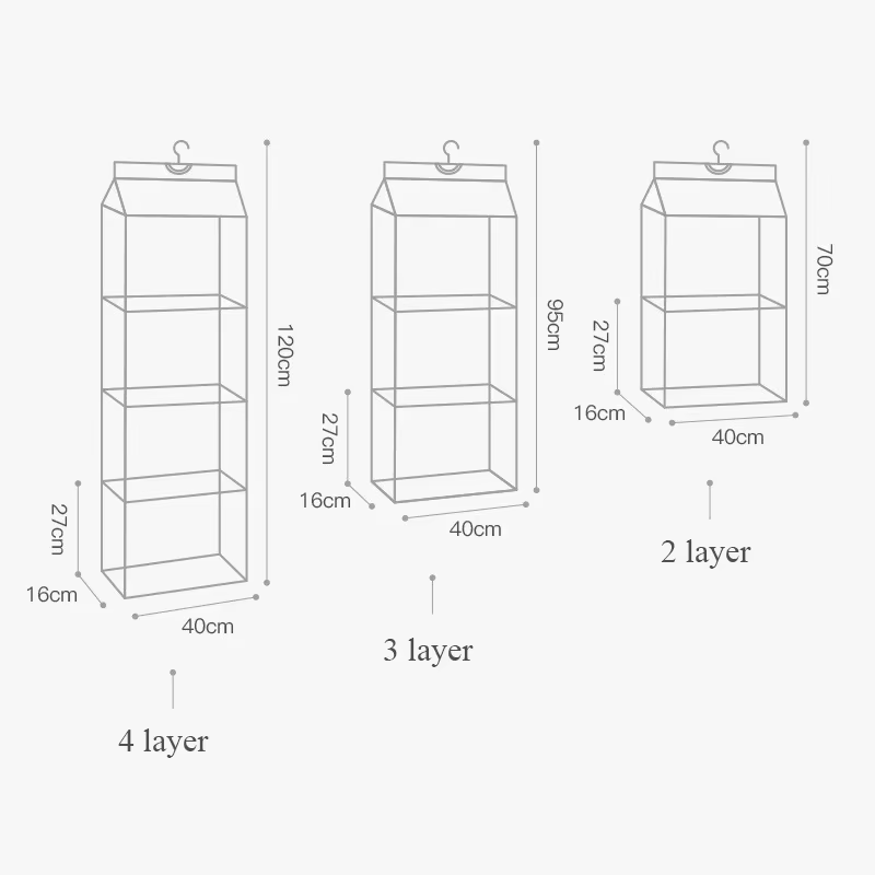 Placard sac à main pour armoire, sac de rangement, porte murale transparente, sac à chaussures divers avec cintre en poudre, sac à main infortable