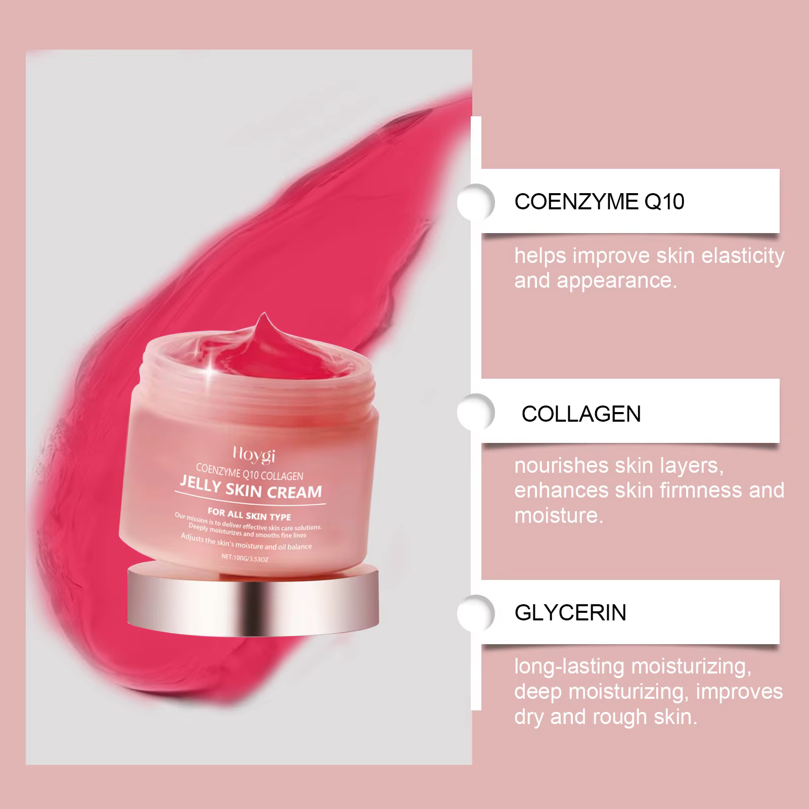 Crème de gelée de collagène