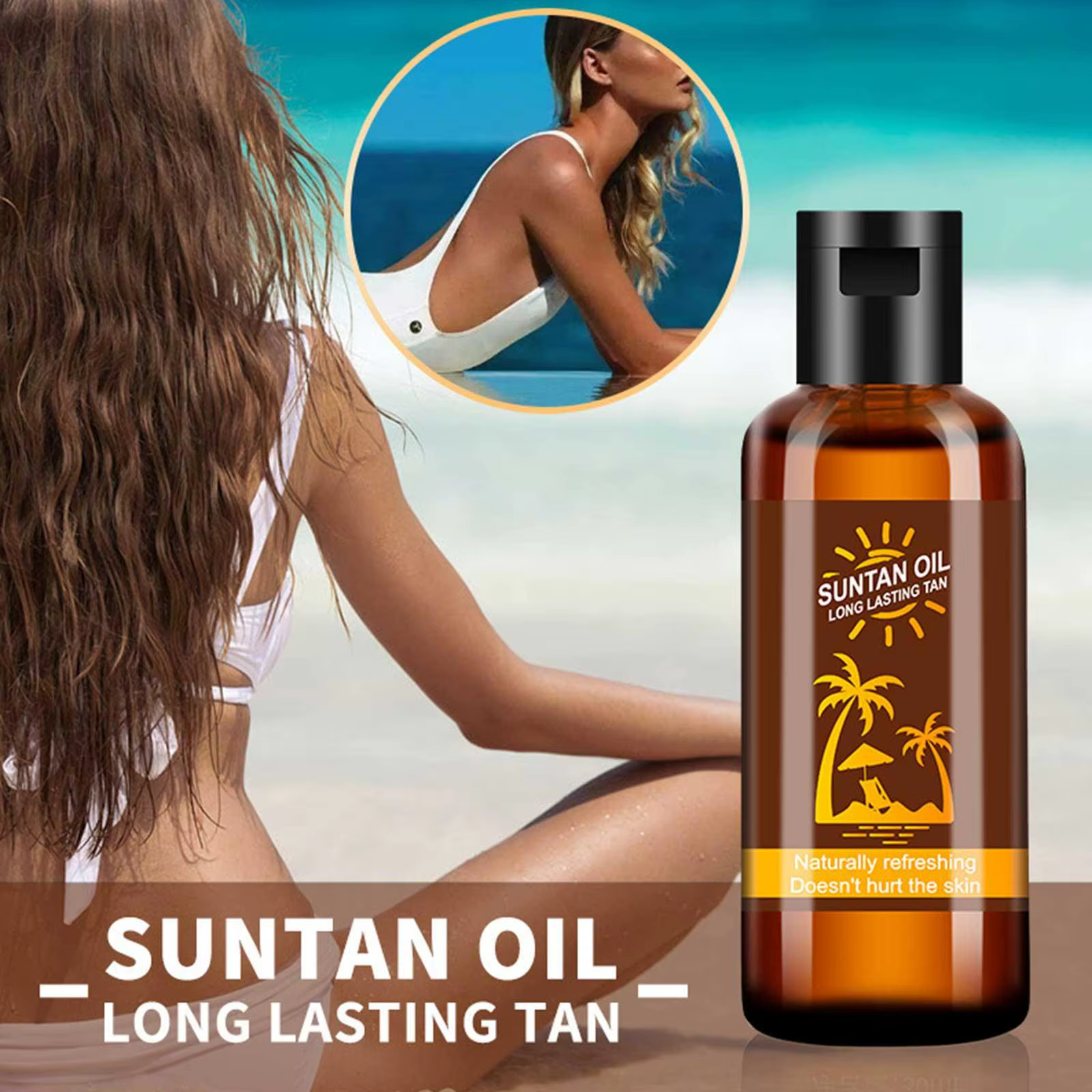 Huile de bronzage pour le corps