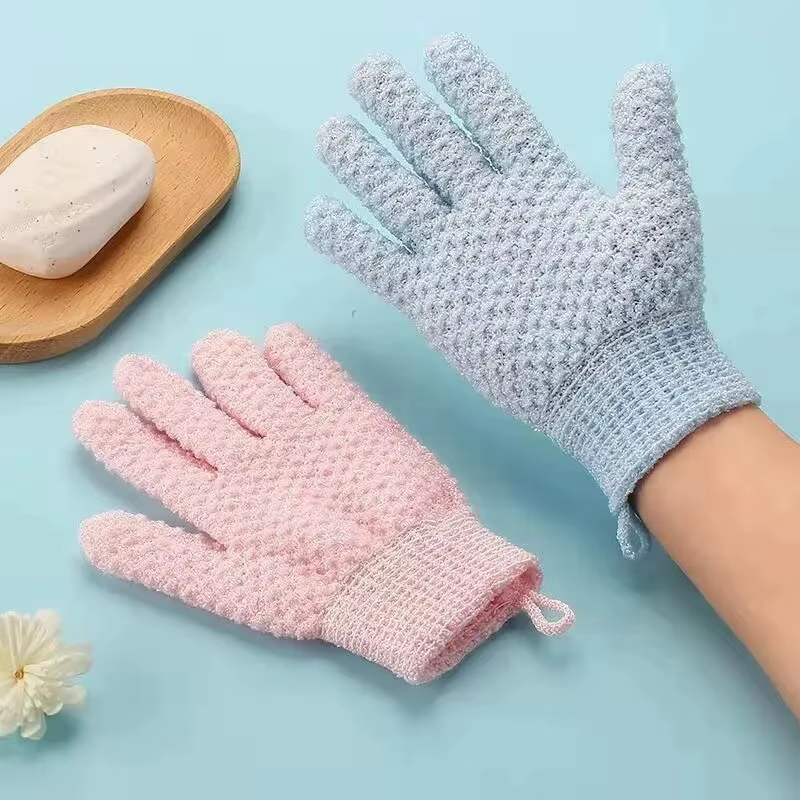 Serviette à friction gants de douche à cinq doigts