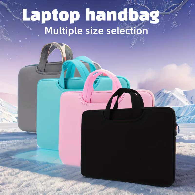 Sac à main pour ordinateur portable 13/14/15/15,6 pouces, pochette avant pouvant contenir de l'alimentation, de la souris et du grand espace