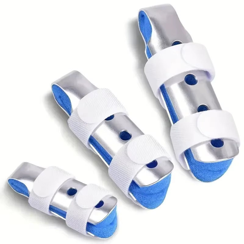 Attelle de doigt 1-3 pièces, support stabilisateur pour l'immobilisation des doigts et l'élimination des douleurs articulaires, bleue, pour doigts cassés