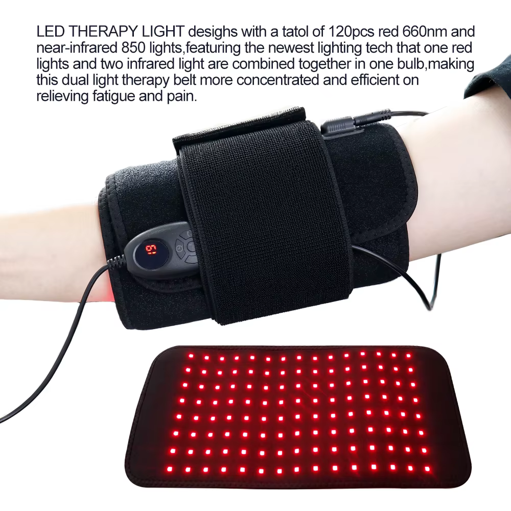 Coussin de thérapie par lumière infrarouge LED 3 en 1, enveloppant et portable pour le dos, les épaules et la taille, lumière infrarouge 660 & 850 nm, appareil de perte de poids