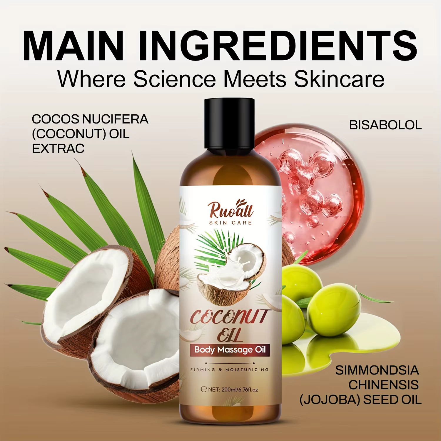 Huile de coco pour massage corporel