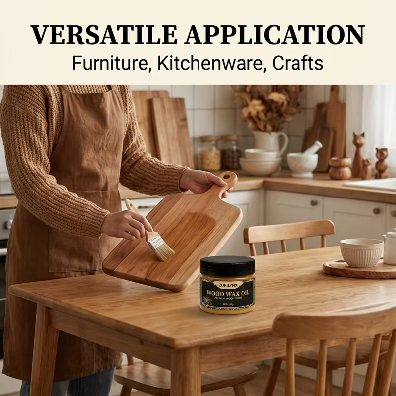 Huile de cire naturelle pour bois, finition nourrissante, protège et rehausse le grain du bois pour les meubles, les armoires et la décoration intérieure - ZORILYNX