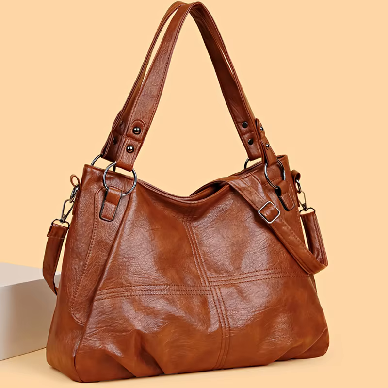 Sac à Main Simple en Cuir Souple de Grande Capacité pour Femme, Fourre-Tout de Luxe Célèbre de Styliste, de Haute Qualité, à la Mode