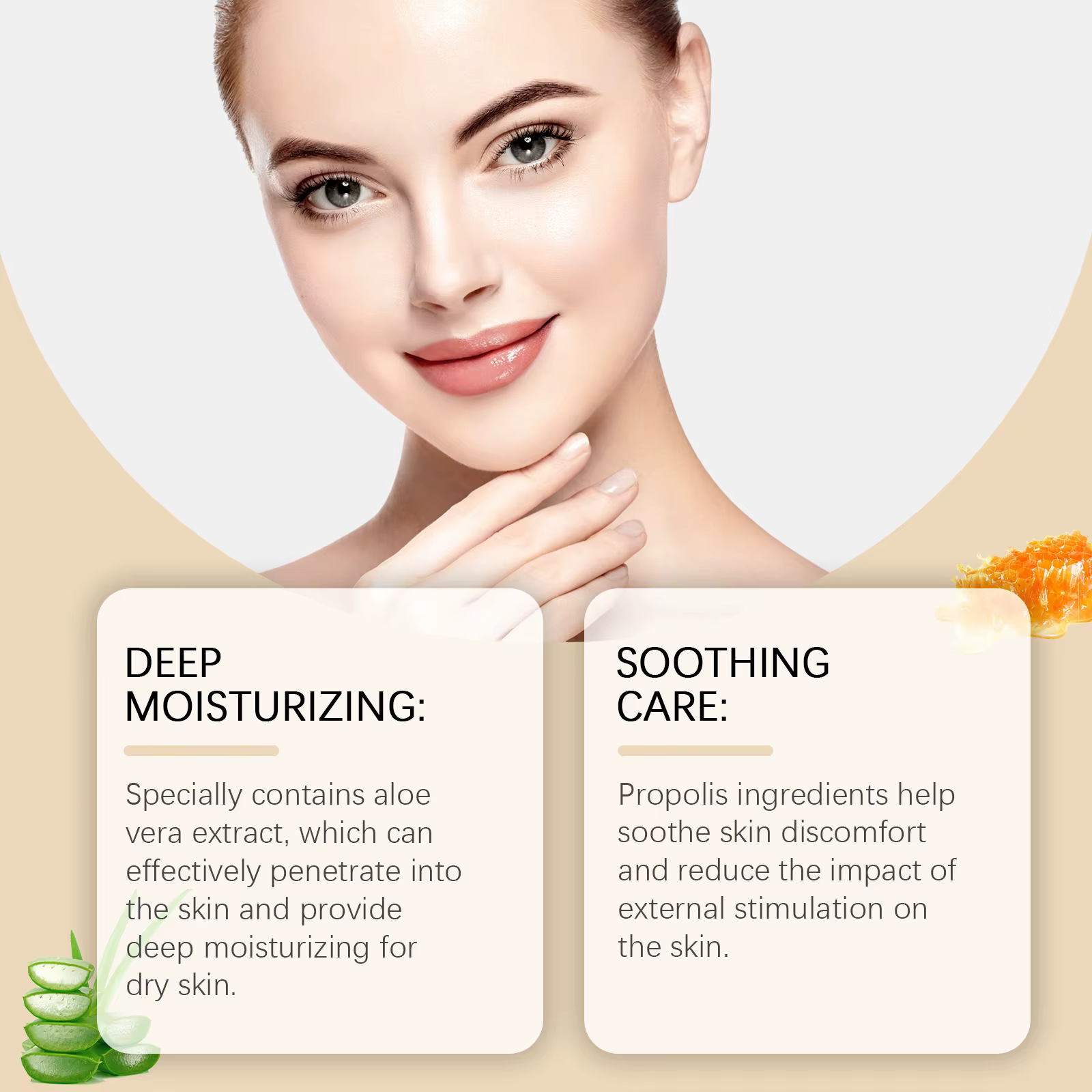 Crème hydratante à l'aloe vera et à la propolis