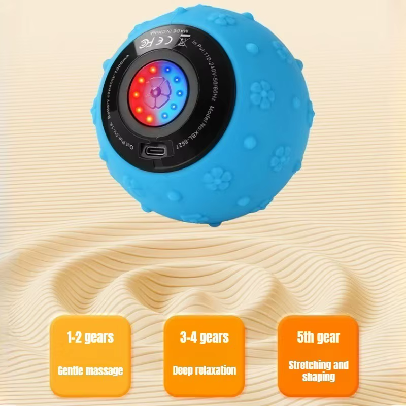 Balle de massage vibrante rechargeable à 5 vitesses