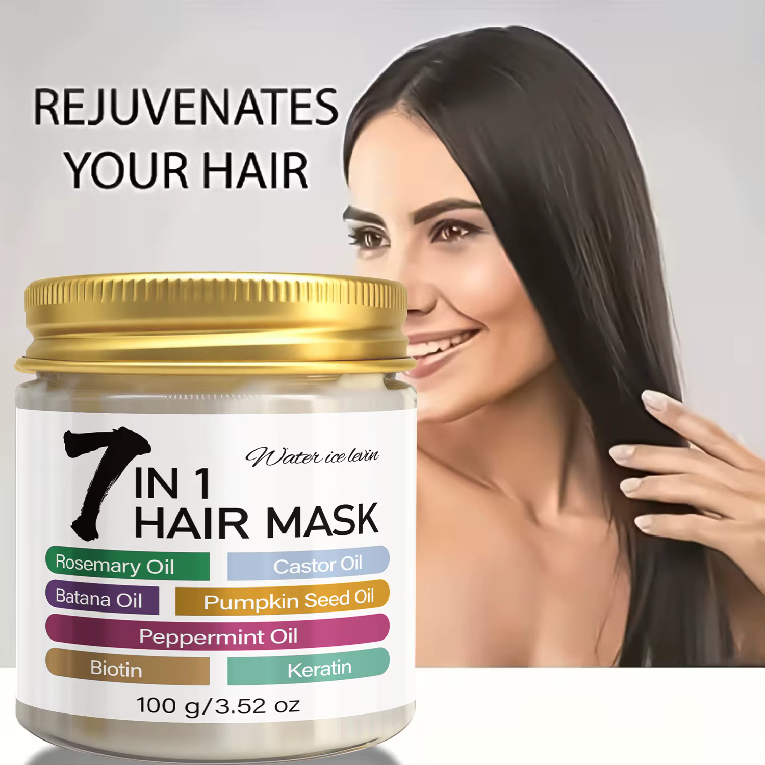 Masque Capillaire à l'Huile de Romarin et Huile de Ricin
