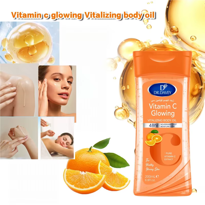 2PCS 200ml DR.DAVEY VITAMINE C Huile corporelle pour le soin de la peau