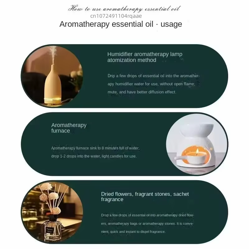 Diffuseur d'huiles essentielles premium Neem/Oud/Lotus bleu pour la méditation profonde