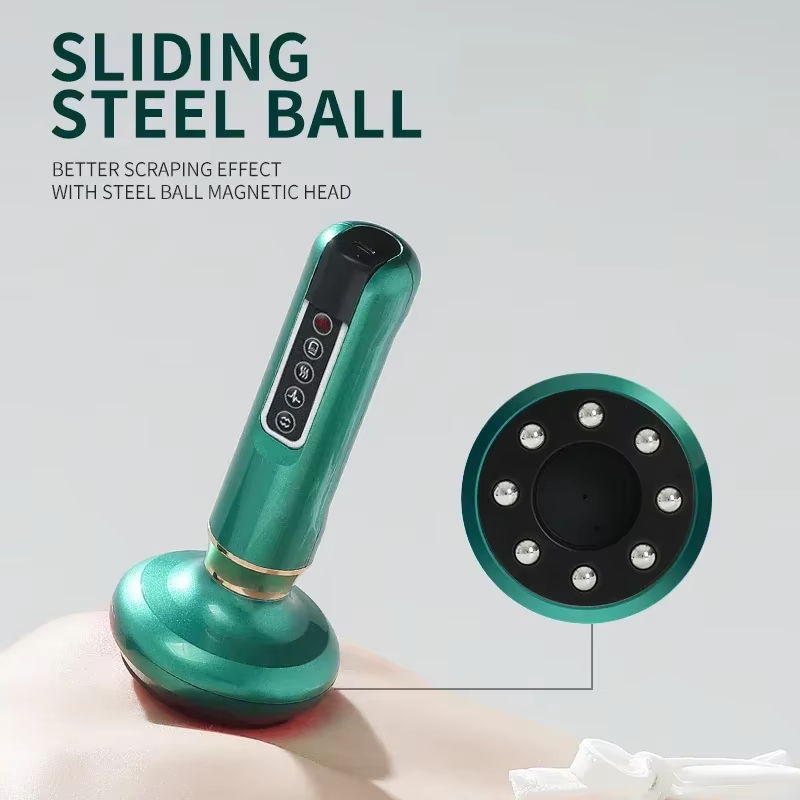 Masseur électrique tricolore GuaSha Anti-Cellulite ventouse sous vide beauté santé grattage chaleur infrarouge minceur Massage Thera