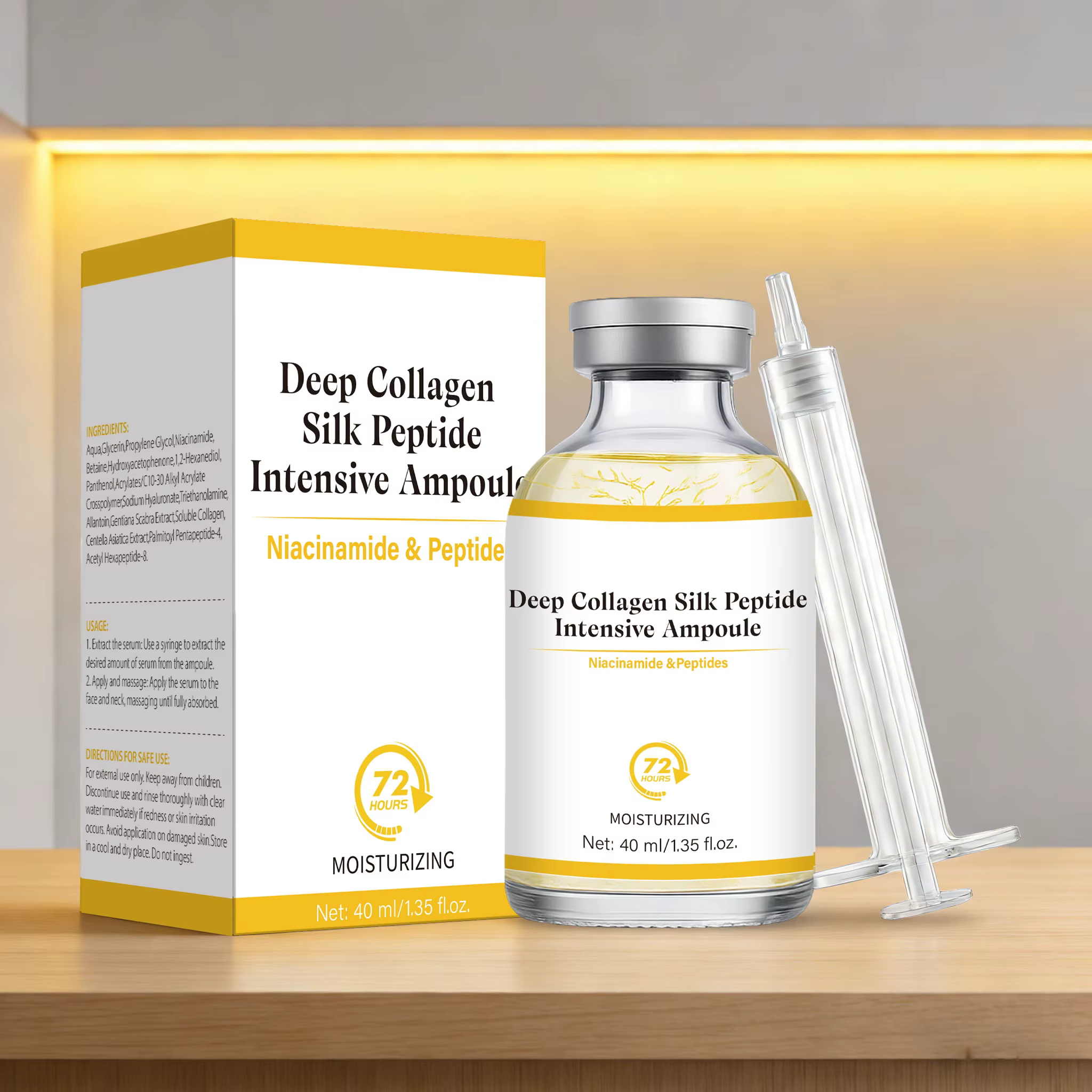 Ampoule intensive au collagène et aux peptides de soie
