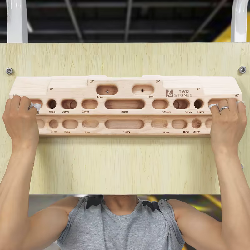 Planche à doigts multifonctionnelle en bois, Hangboard, Entraînement de la préhension, Utilisée pour renforcer la force des doigts, Entraînement en intérieur, Exercice