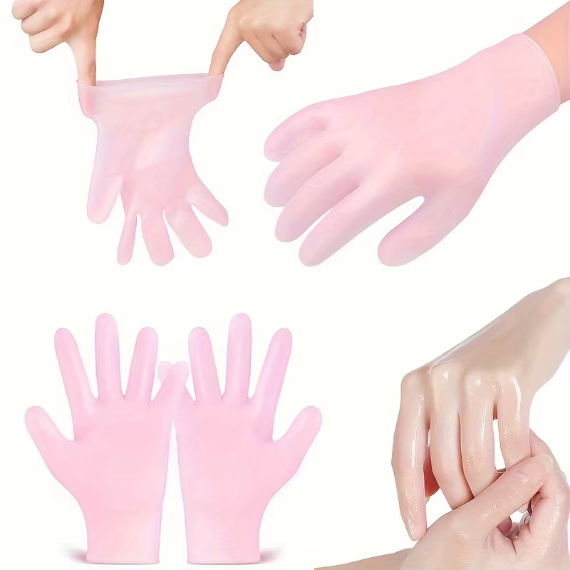 Lot de 2 gants hydratants en Silicone
