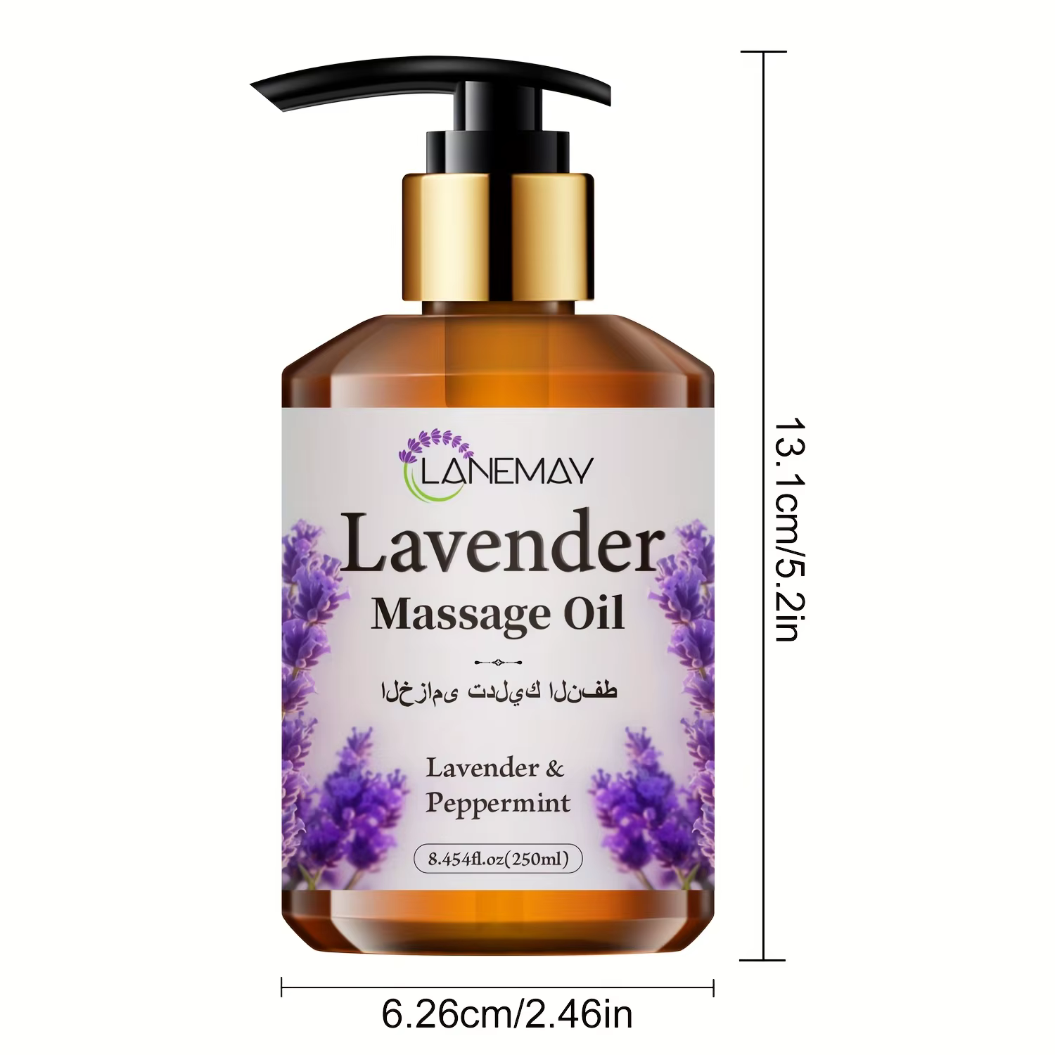 Huile de massage à la lavande et à la menthe poivrée