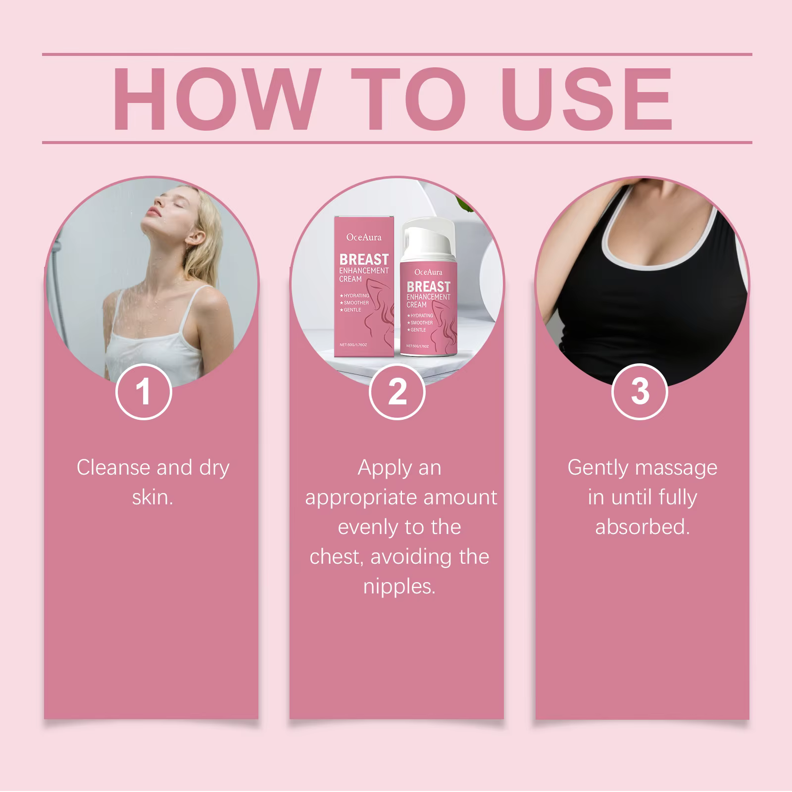 Crème de luxe pour buste et décolletage