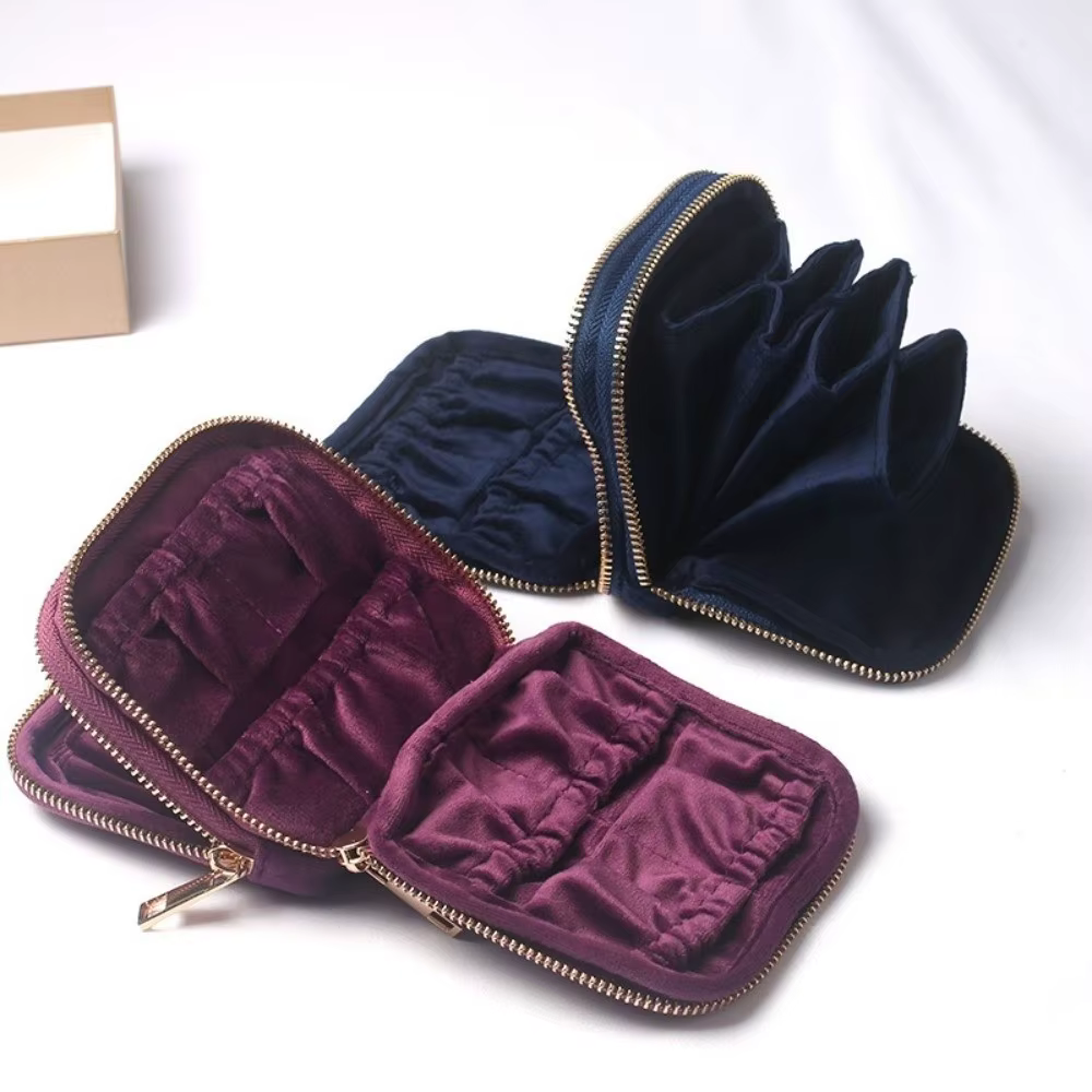 Sac de rangement pour bijoux, nouveau sac de rangement haut de gamme exquis de grande capacité, nouveau sac à main à fermeture éclair portable multifonctionnel pour voyage