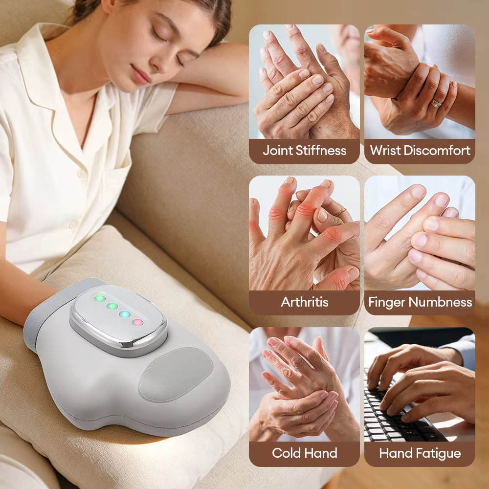 Masseur de mains avec compression par airbag