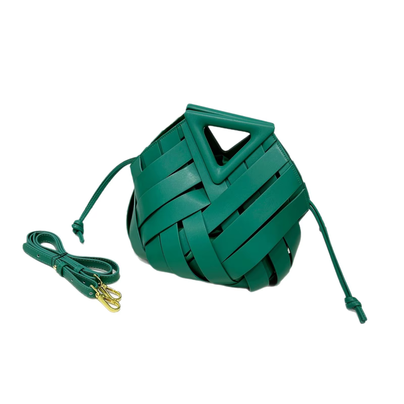 Sac à main artisanal ajouré pour femme, sac seau triangulaire tissé à la main, élégant et polyvalent pour un usage quotidien