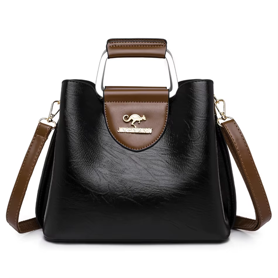 Sac à main de luxe de styliste pour femmes, sacoche en cuir huilé de marque, fourre-tout à bandoulière, petit Sac à la mode, 2024