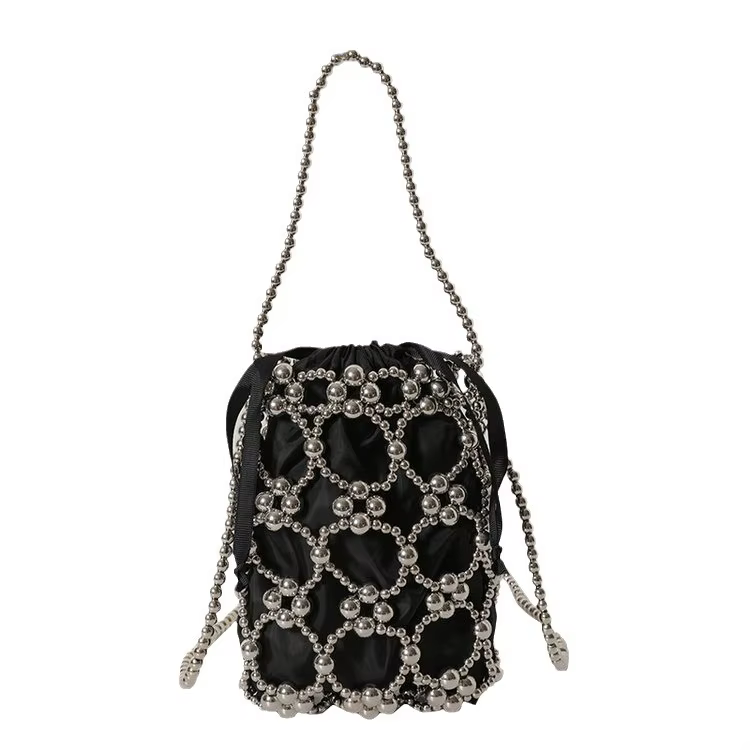 Sac à main chic pour femme avec perles, sac bandoulière, style frais et élégant, nouvelle collection printemps-été, pochette tendance