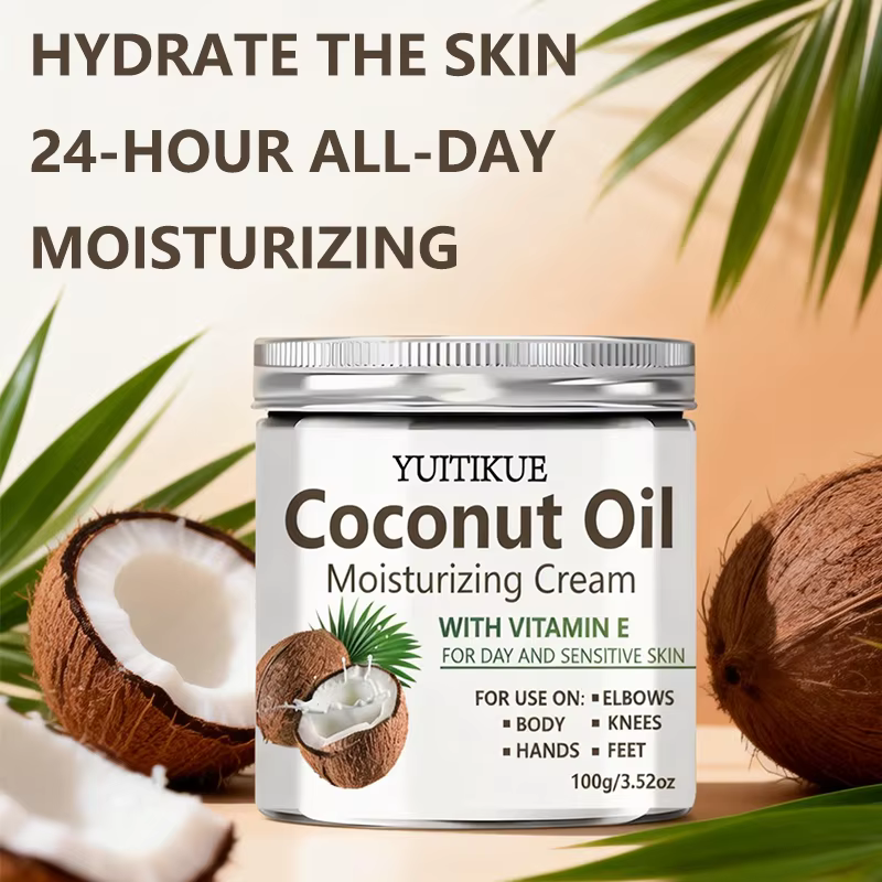 Crème hydratante à l'huile de coco YUITIKUE 100g