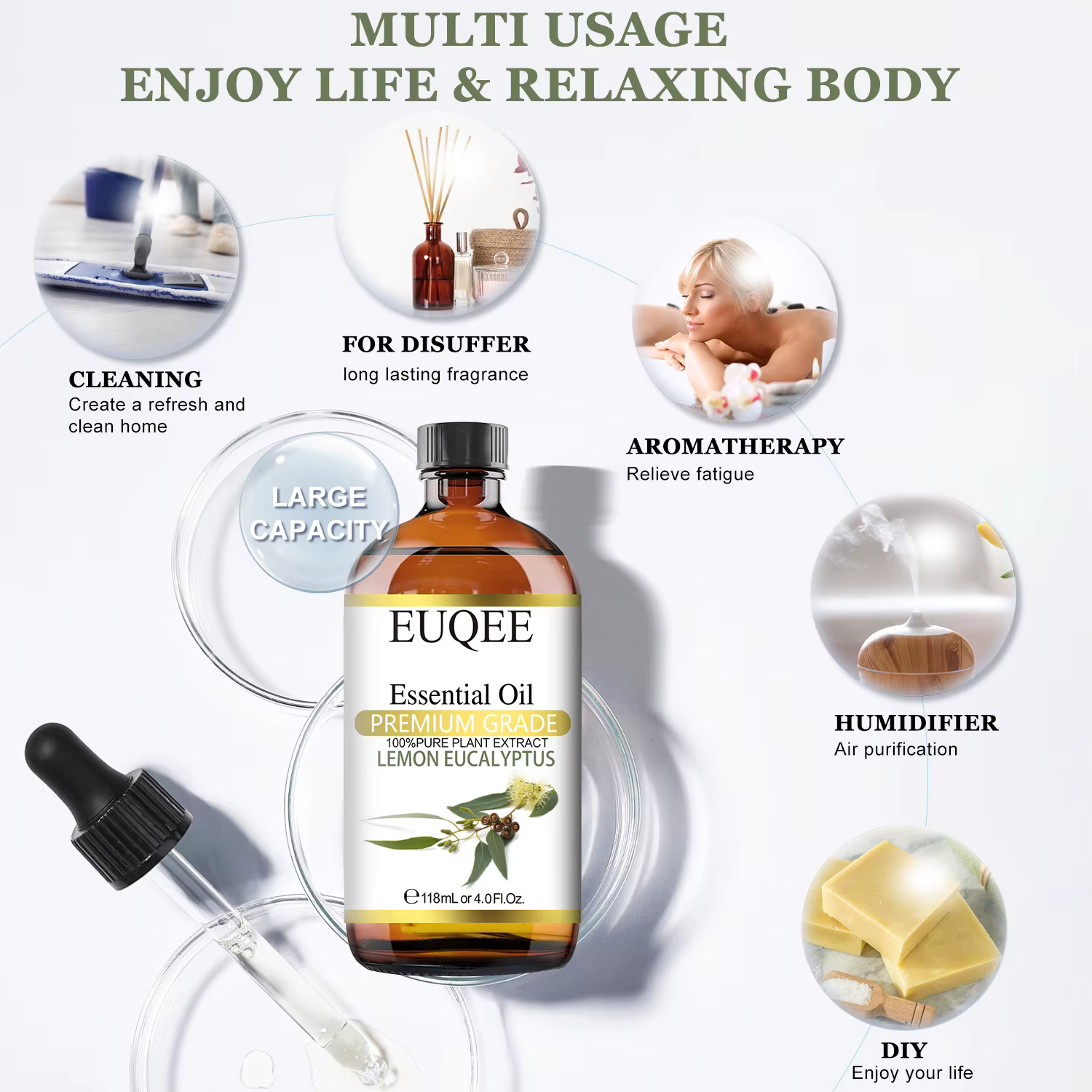 Huiles Essentielles Naturelles pour Humidificateur Diffuseur