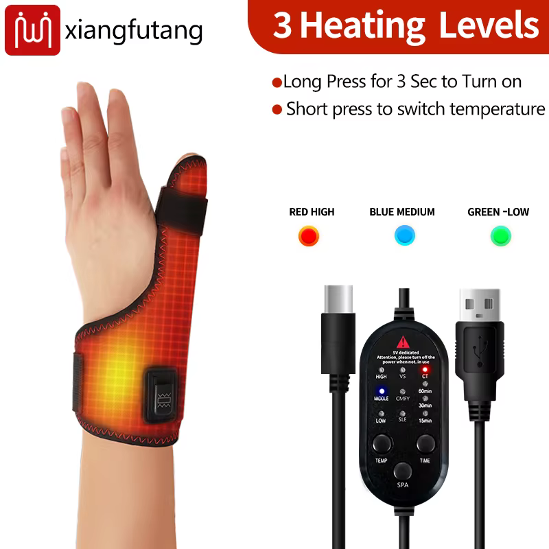 Support de massage chauffant pour poignet et doigts